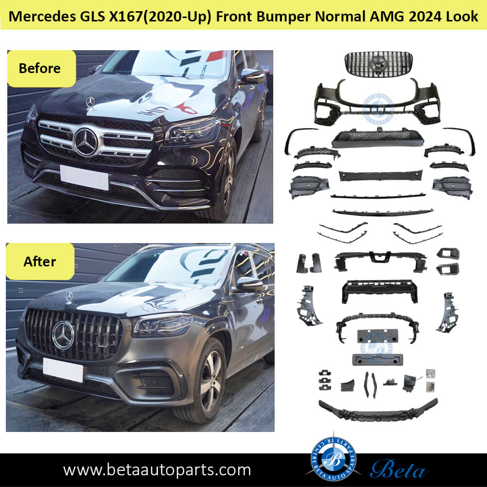 Mercedes GLS-Class X167 (2020-Up), Front Bumper Normal AMG 2024 Look, China