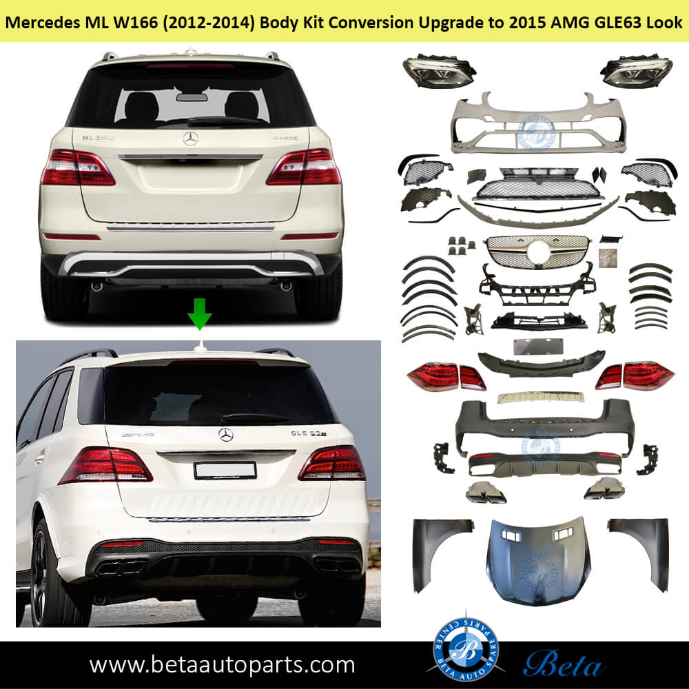 Mercedes ML-Class W166 (2012-2014) Body Kit Conversion Upgrade to 2015 AMG GLE63 Look, China