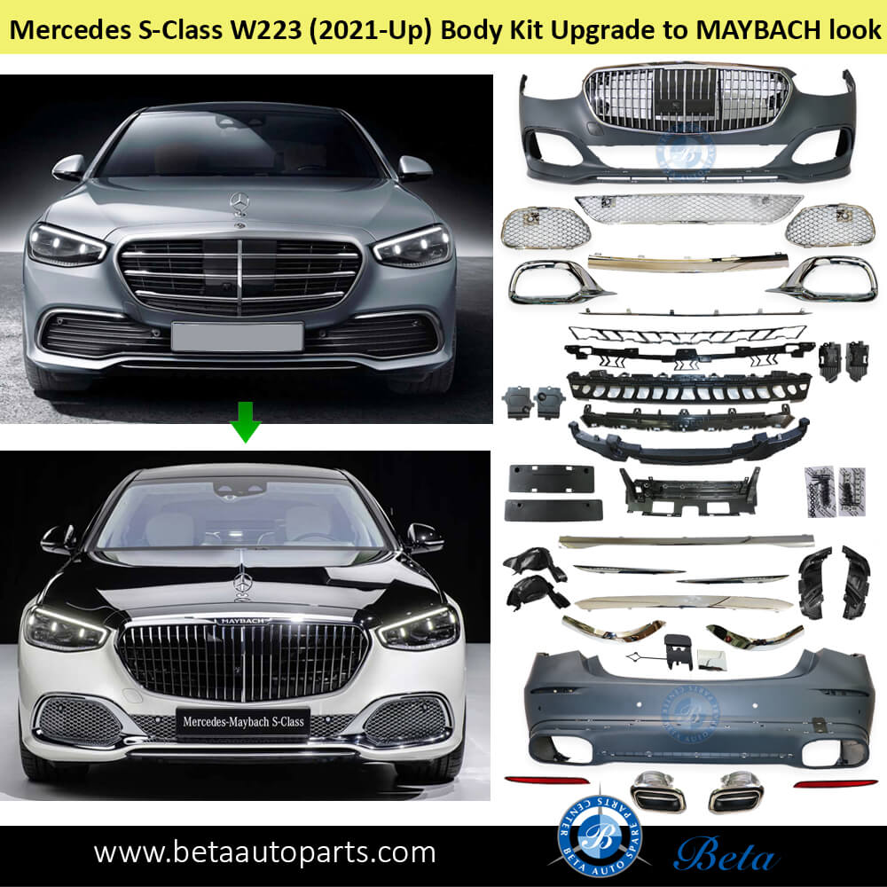 Mercedes S-Class W223 (2021-Up), Body Kit Upgrade to Maybach look, China