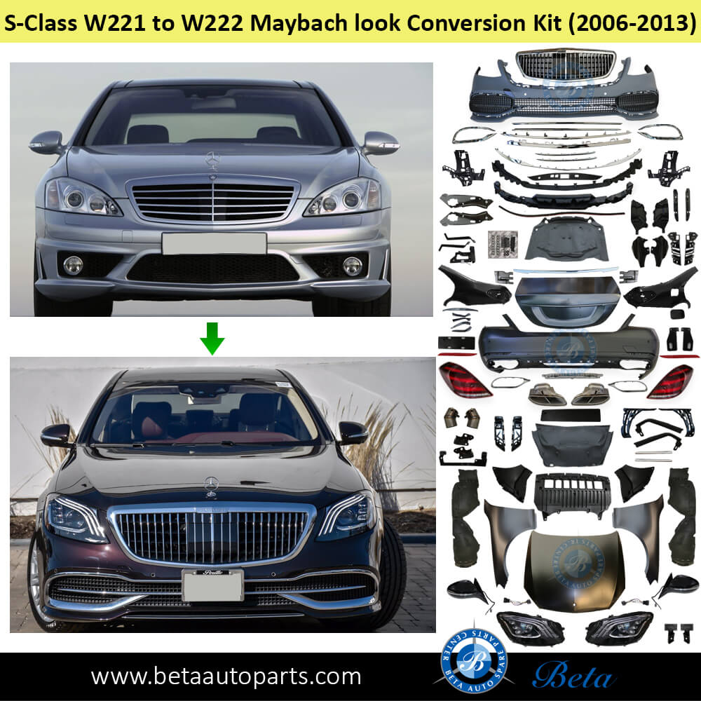 Conversion Kit Upgrade to W222 MAYBACH look for Mercedes S-Class W221 2006-2013 models