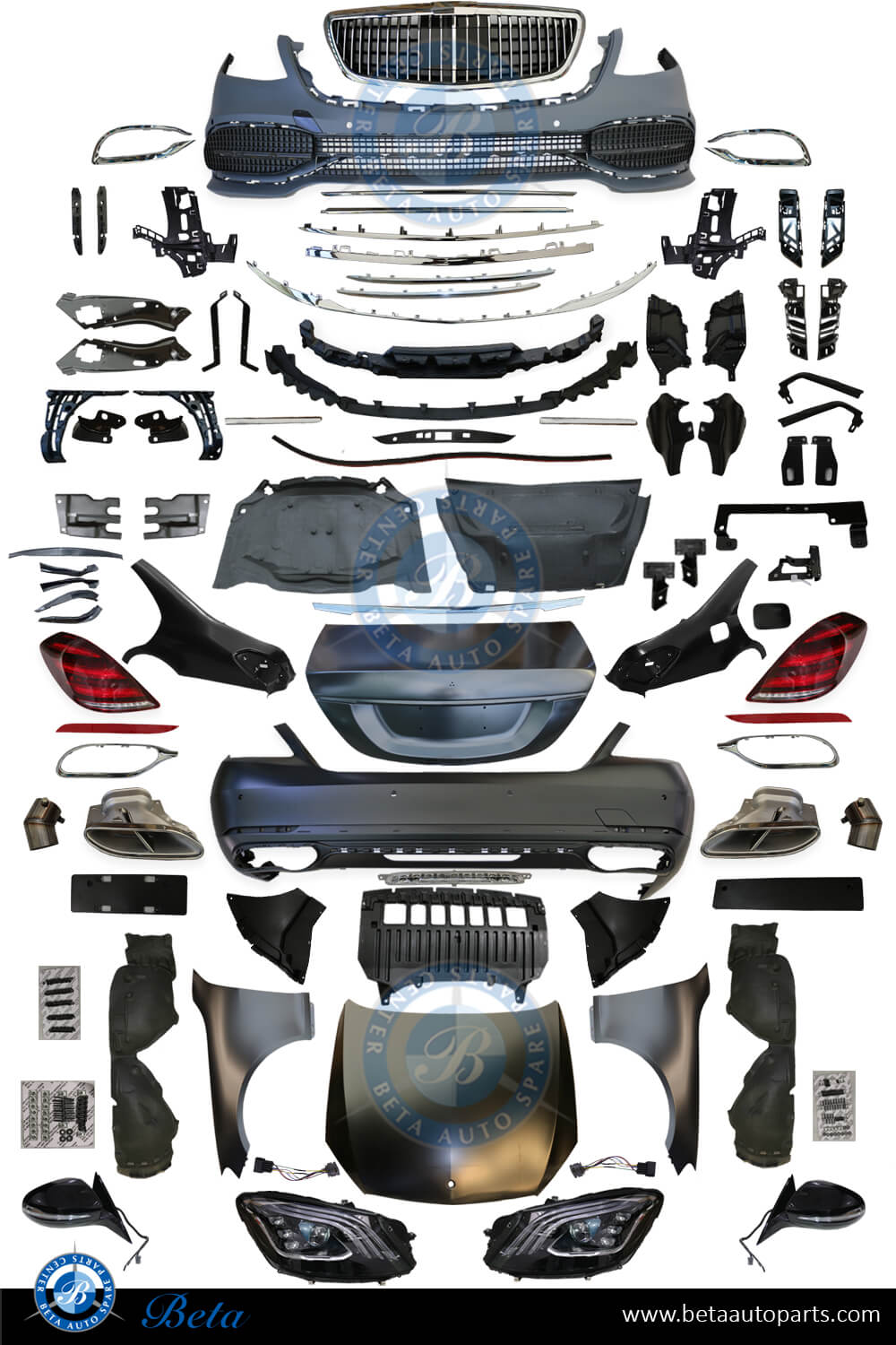 Mercedes S-Class W221 (2006-2013), Conversion Kit Upgrade to W222 MAYBACH look, China