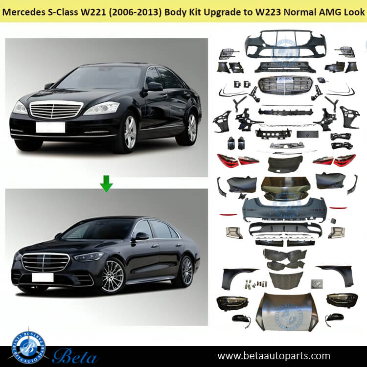 Conversion Kit Upgrade to W223 Normal AMG Look for Mercedes S-Class W221 2006-2013 models