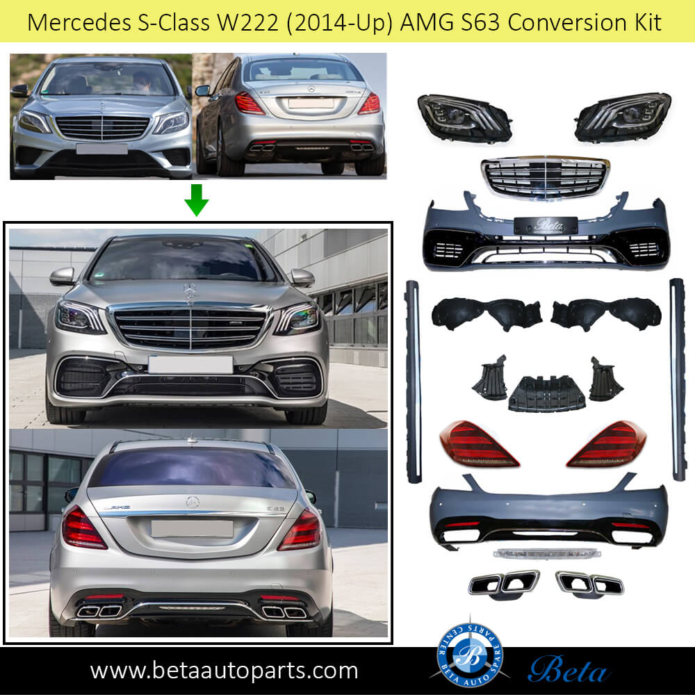 AMG S63 Conversion Kit for Mercedes S-Class W222 2014-Up models