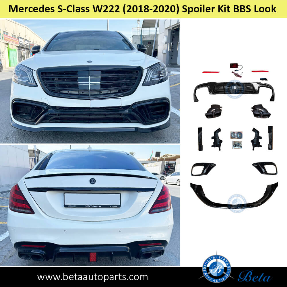 Mercedes S-Class W222 (2018-2020), Spoiler Kit Brabus Look for AMG S63 - Gloss Black, China