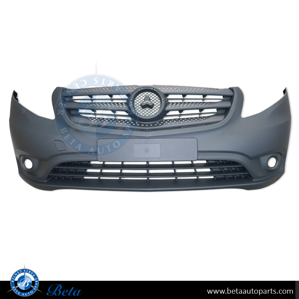 Front Bumper without PDC and with Fog lamp hole for Mercedes Vito W447 2015-up models, Part Number 4478859625