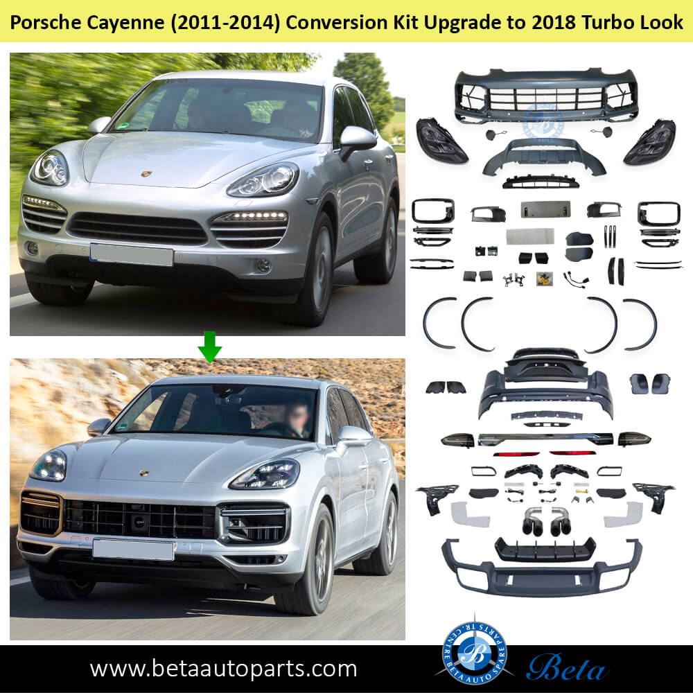 Porsche Cayenne (2011-2014), Body Kit Conversion Upgrade to 2018 Turbo Look, China