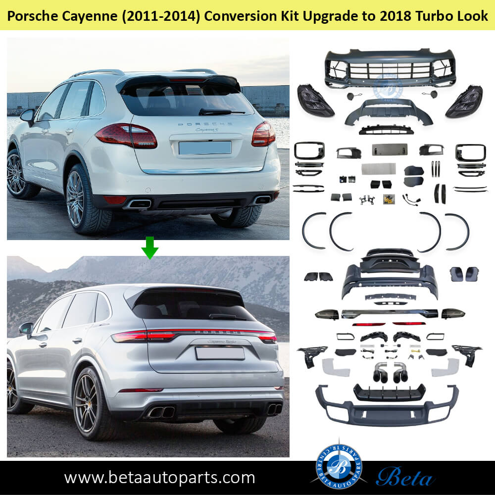 Porsche Cayenne (2011-2014), Body Kit Conversion Upgrade to 2018 Turbo Look, China