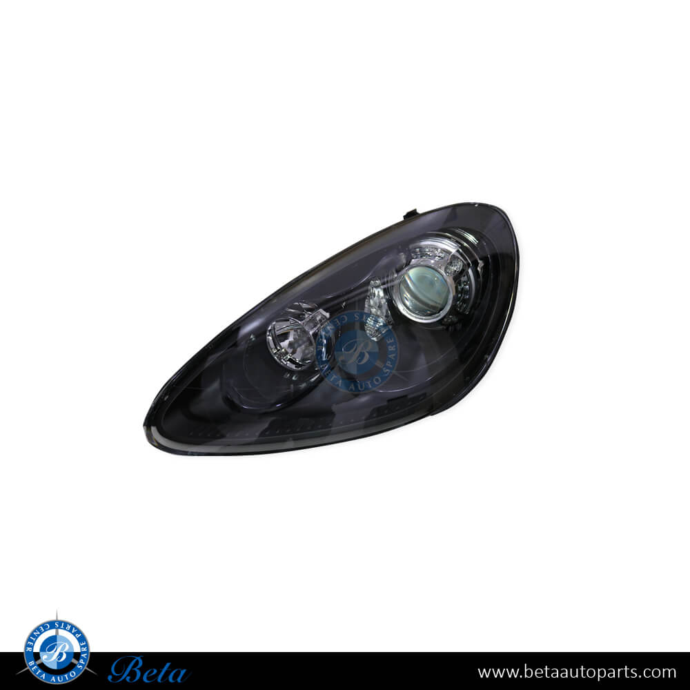 Left Side Headlamp Adaptive Xenon Balck for Porsche Cayenne 2011-2014 models, Part Number 95863128100