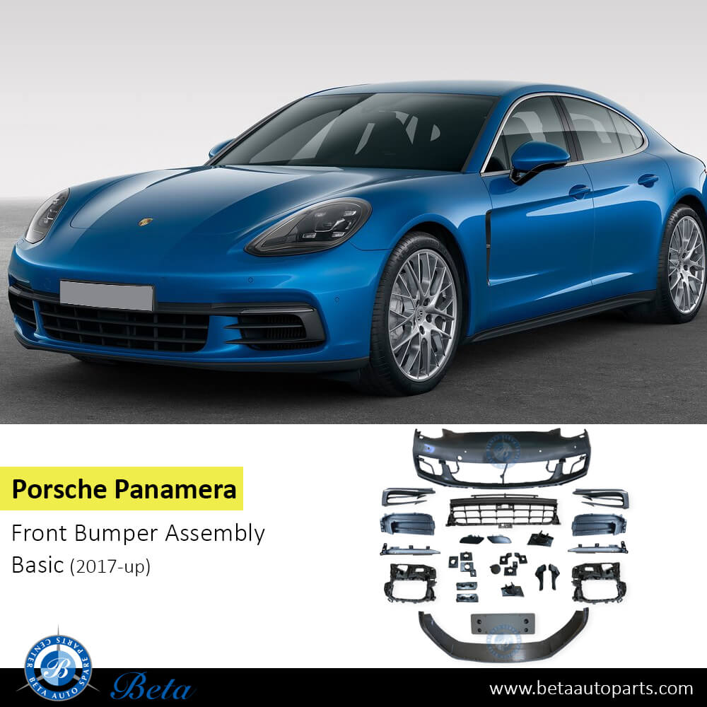 Porsche Panamera (2017-Up), Front Bumper assembly (Basic), China, 971898010A