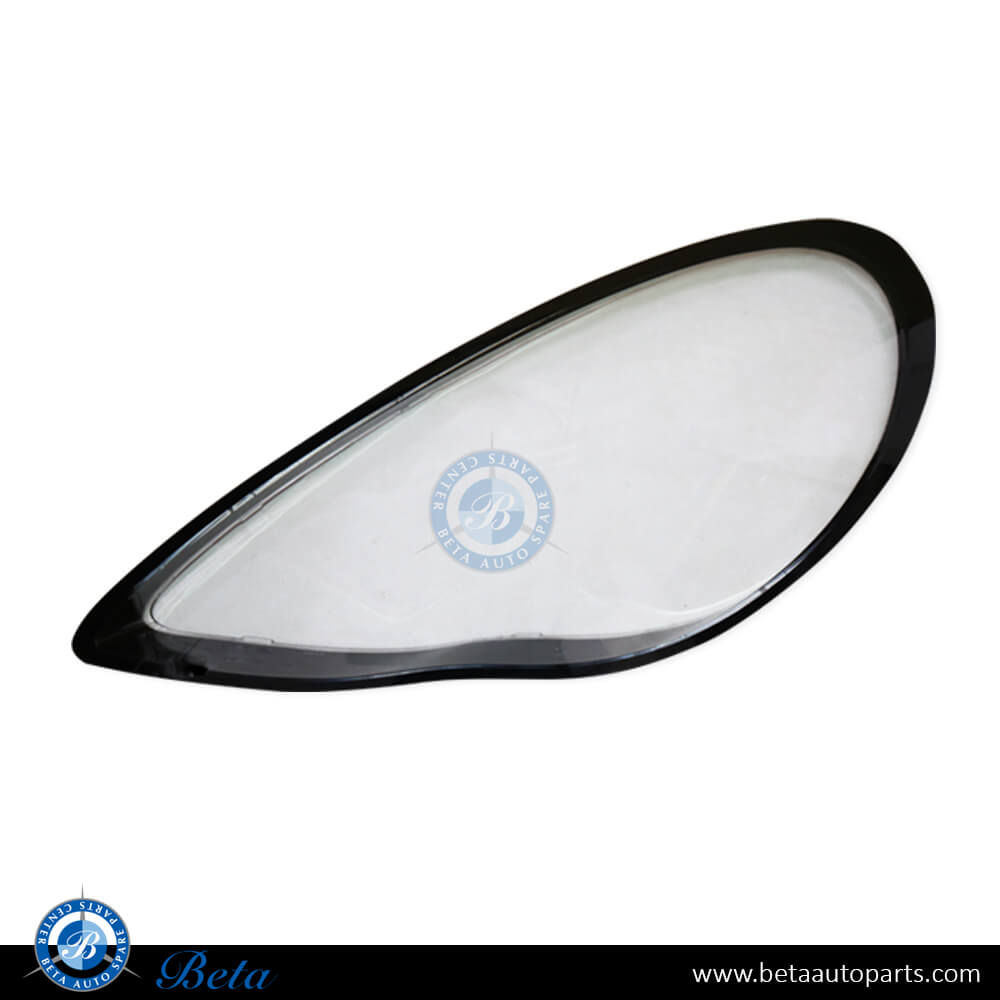 Left Side Headlamp Lens for Porsche Panamera 2010-2013 models, Part Number 97063115554