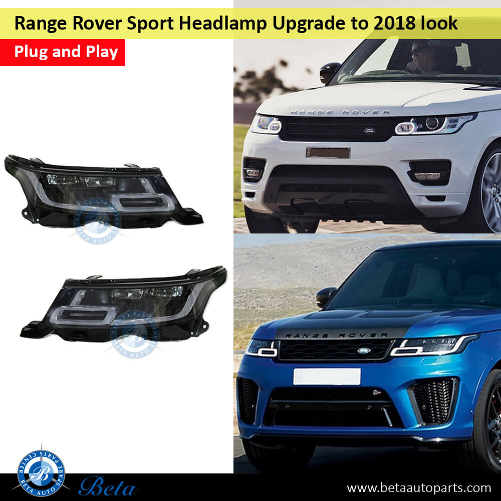 Range Rover Sport (2013-2017), Headlamp Upgrade to 2018 High Beam look (2 Lens), China, LR054713 / LR054705