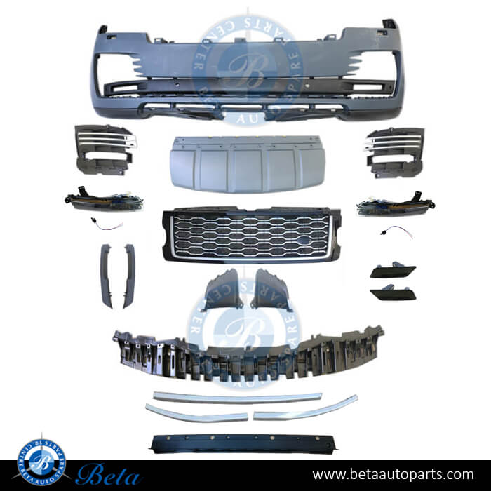 Front Bumper assembly with PDC and washer for Range Rover Vogue 2018-2022 models, Part Number LR098377