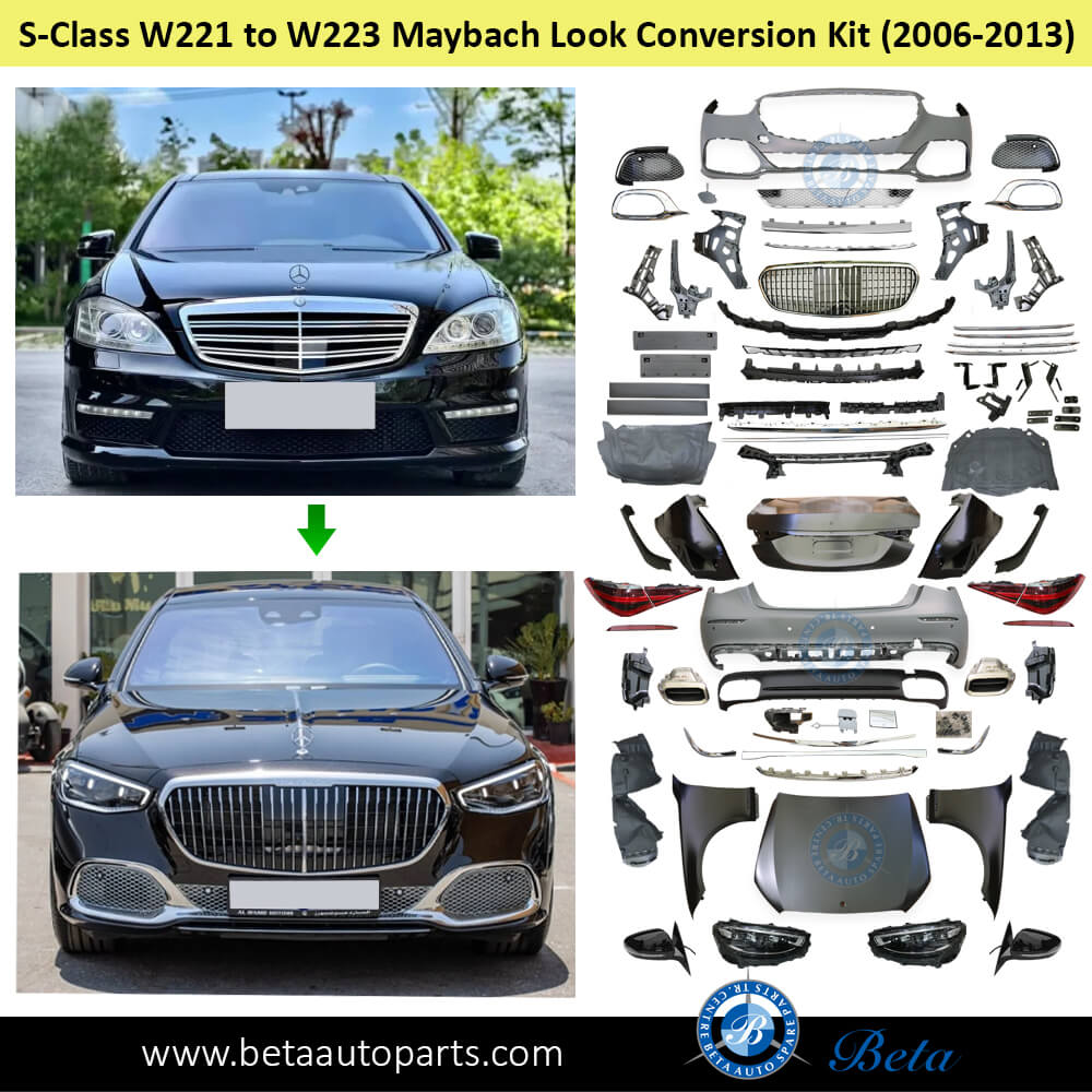 Conversion Kit Upgrade to W223 MAYBACH Look for Mercedes S-Class W221 2006-2013 models