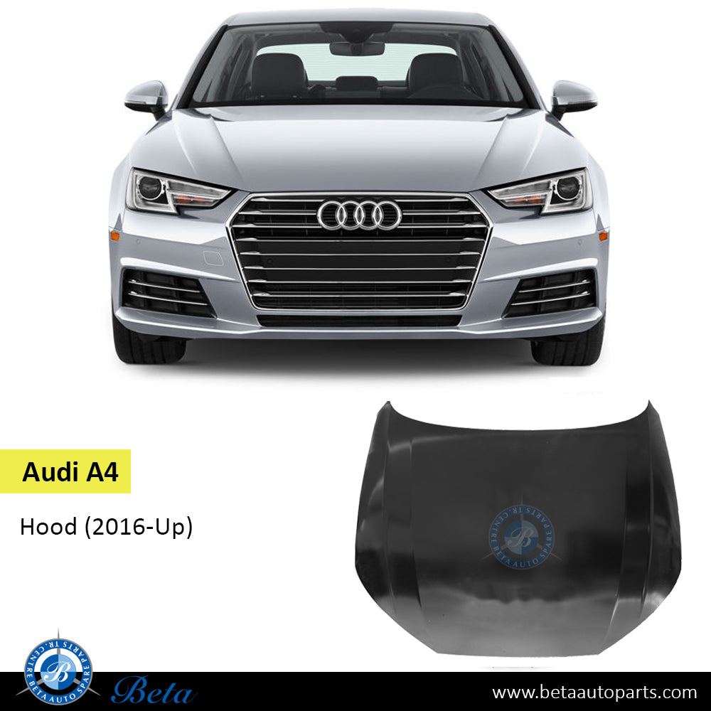 Audi A4 (2016-Up), Hood (Steel), China, 8W0823029A