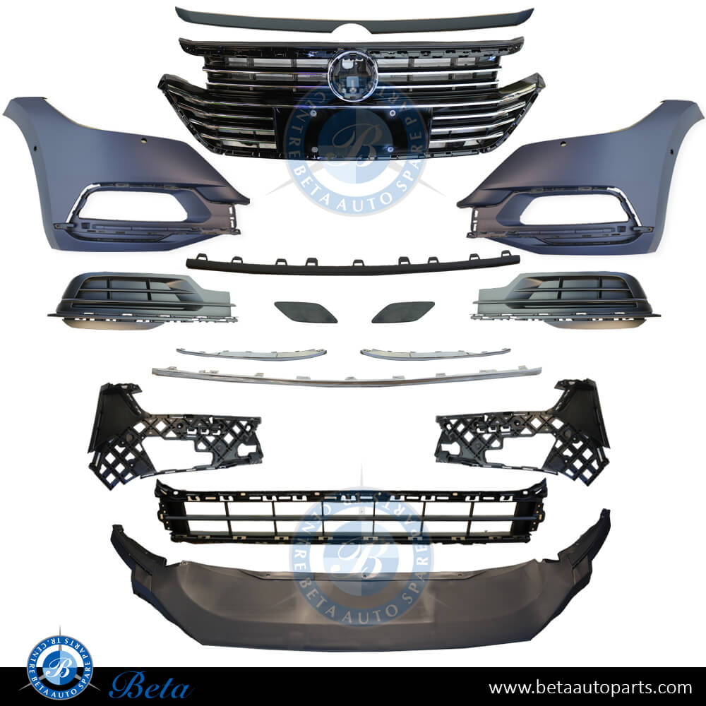 Front Bumper assembly with PDC and Washer for Volkswagen Arteon 2018-2020 models, Part Number 3G8807013B / 3G8807014B