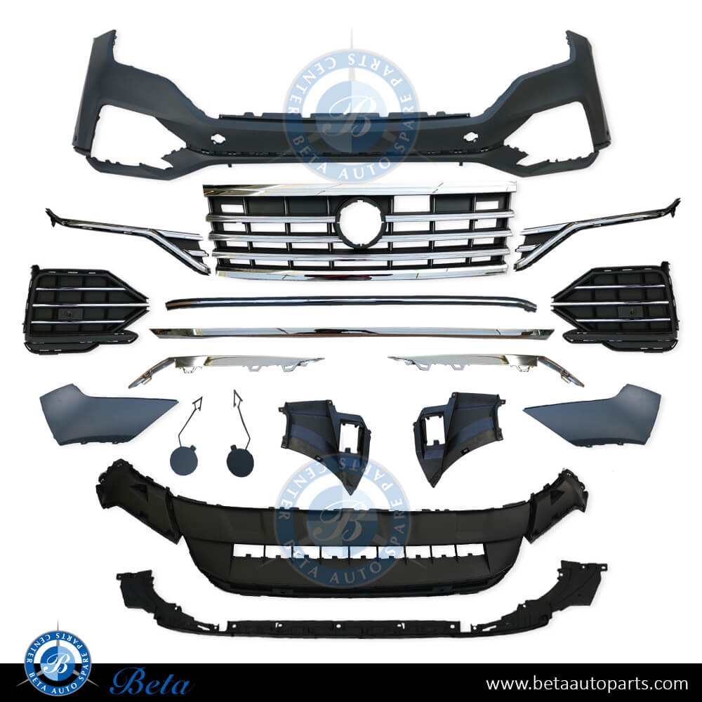 Front Bumper assembly for Volkswagen Touareg 2018-Up models, Part Number 760807217AK