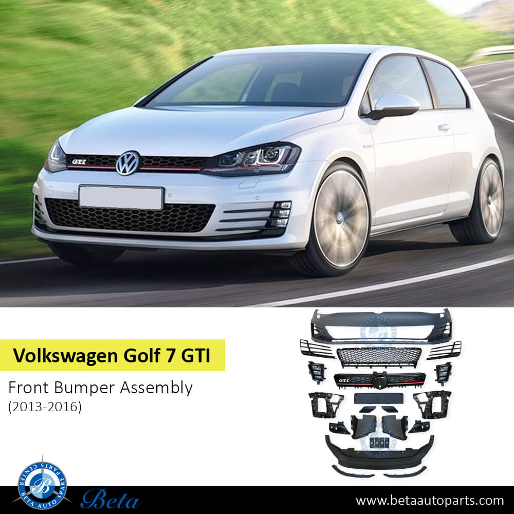 Volkswagen Golf 7 GTI (2013-2016), Front Bumper assembly with Grille, China, 5G0807217AD