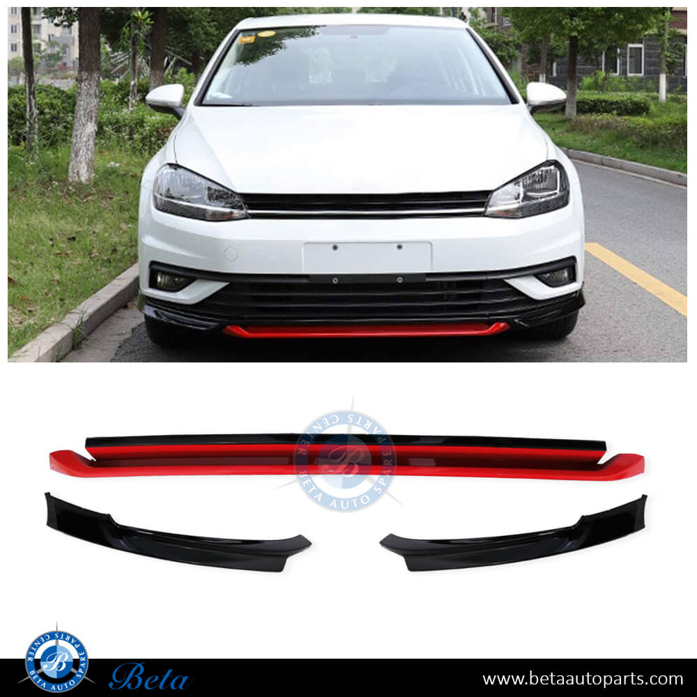 Front Bumper Lower Spoiler for Volkswagen Golf 7.5 GTI 2017-2019 models, Part Number 5G0805901