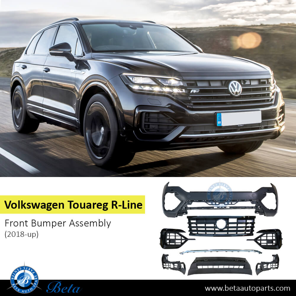 Volkswagen Touareg R-Line (2018-Up), Front Bumper assembly, China, 760807217BA